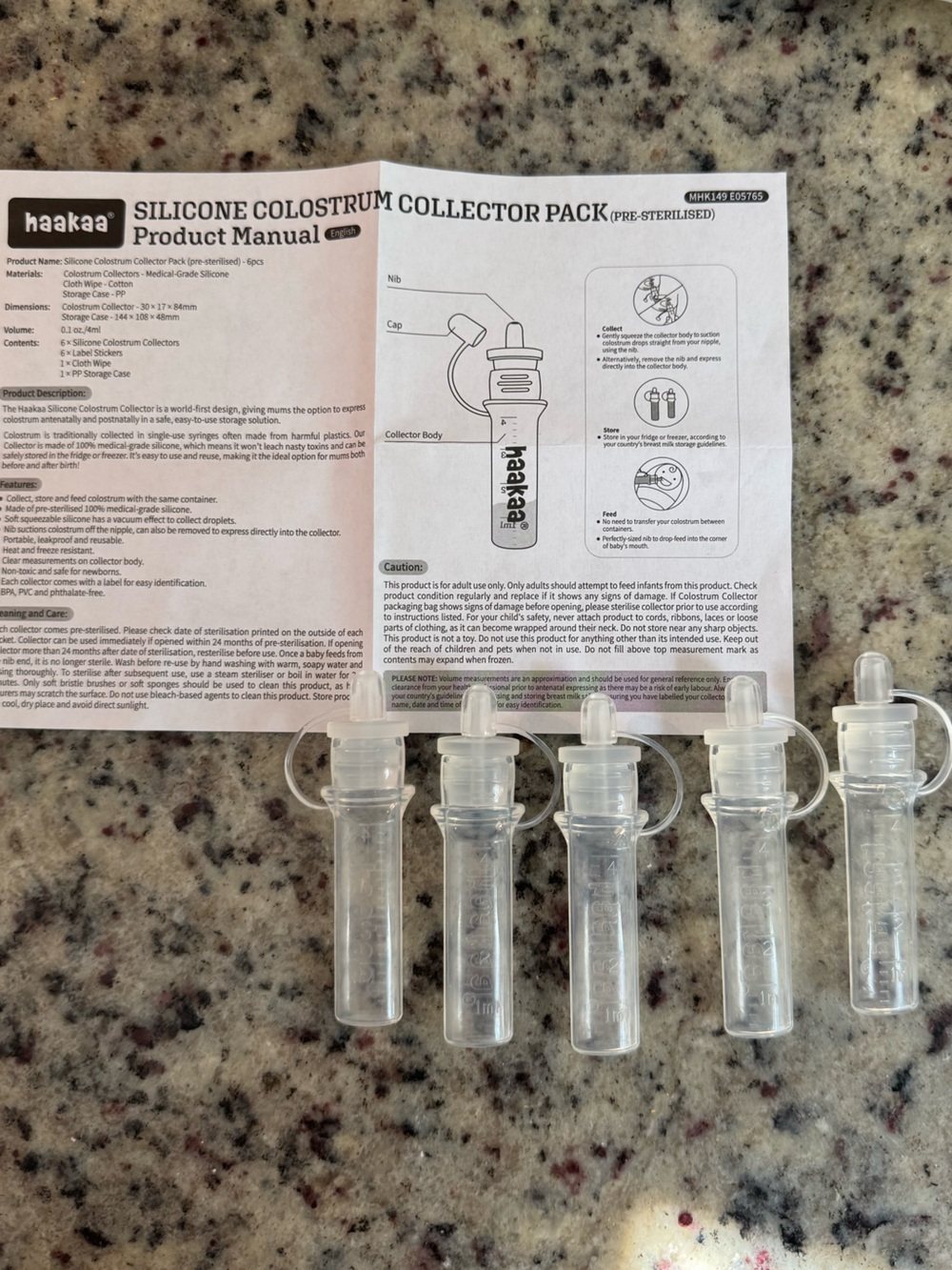 Haakaa Clear Silicone Colostrum Collector Set